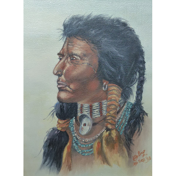 tradioneel portret van een indiaan